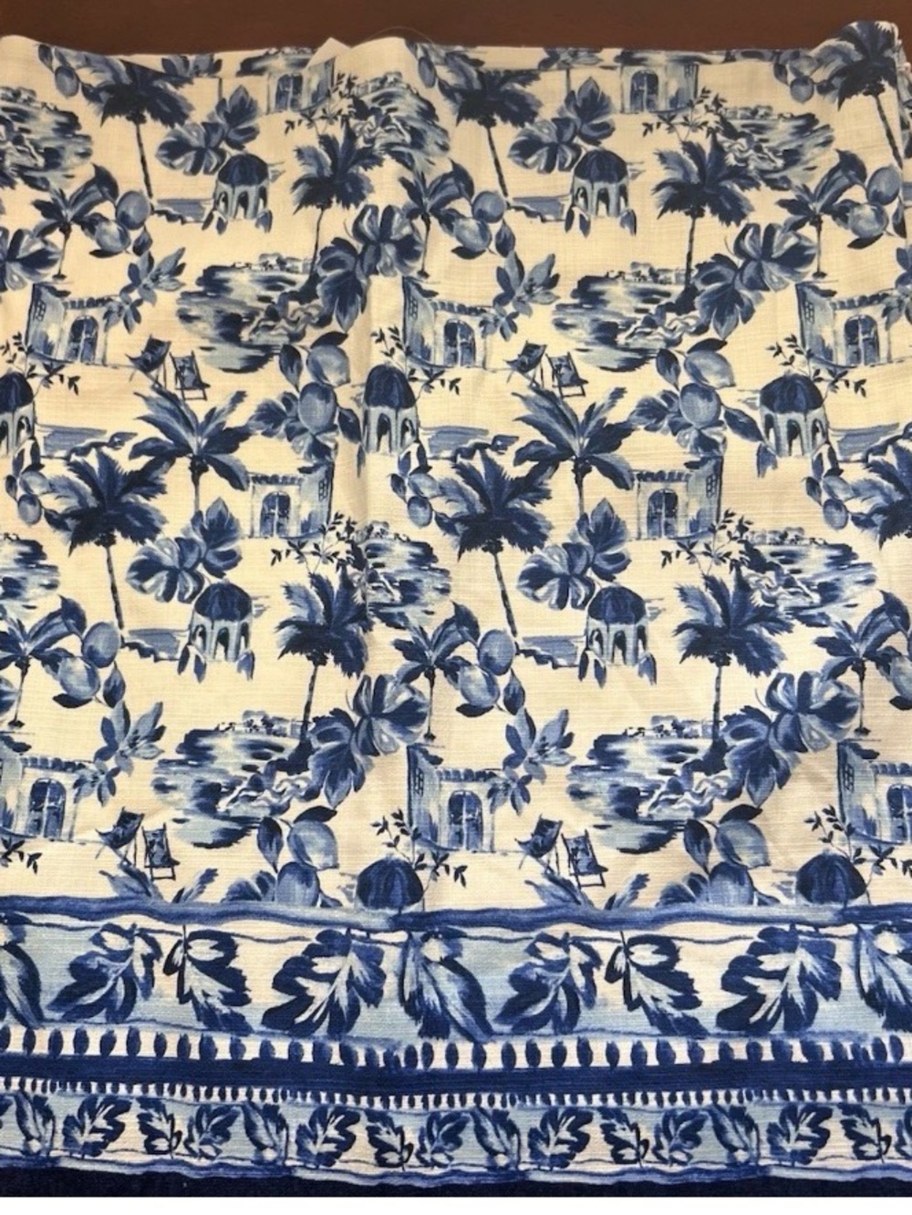 LOFT Blue and White Mini Skirt - Scenic Toile Print